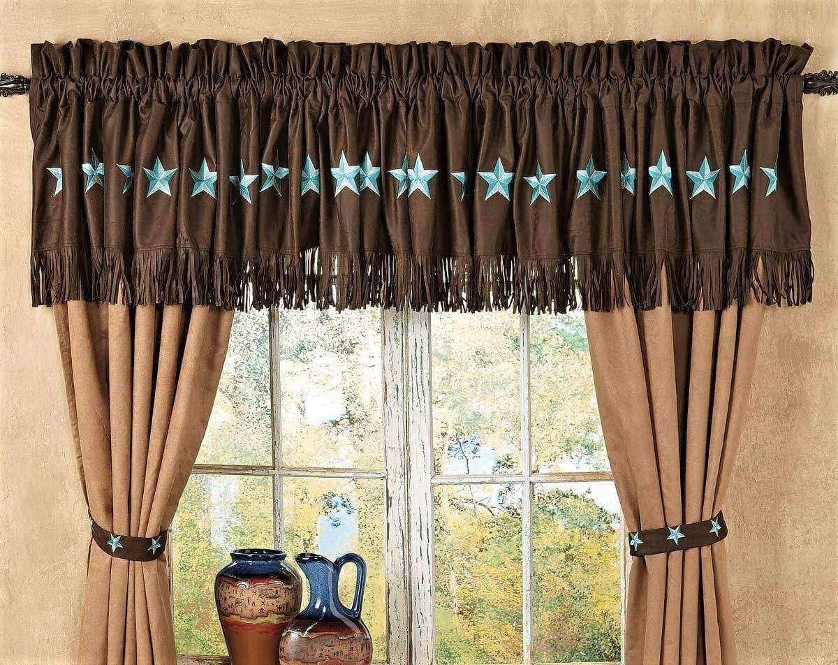 Southwestern Arrow Stripe Western Cowboy Striped Brown Window Topper Curtain Valance t4-29 