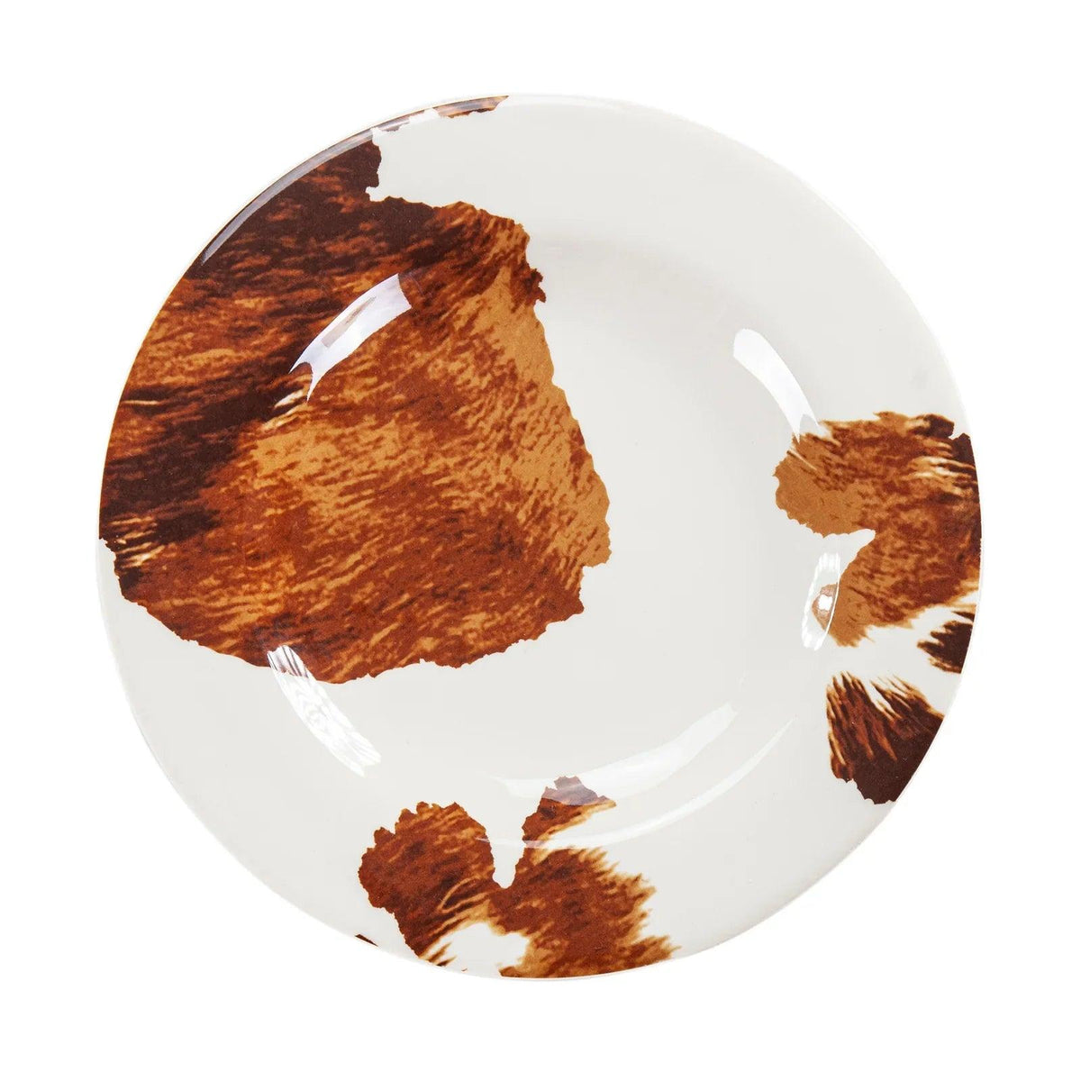 Cowhide Print Melamine Dinner Plate Set Your Western Decor 