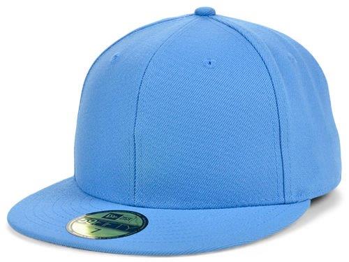 sky blue brim fitted