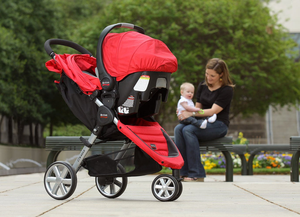 red stroller car seat combo