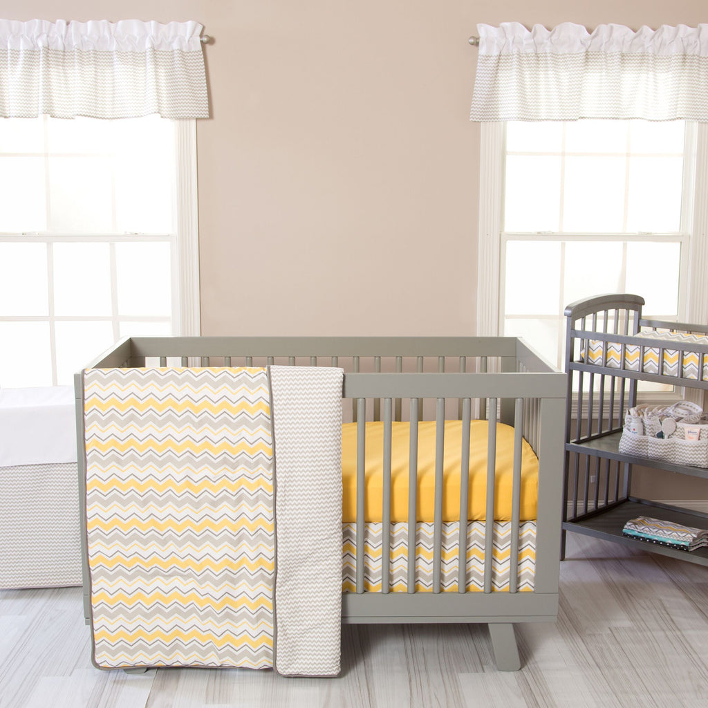 Buttercup Zigzag 3 Piece Crib Bedding Set Baby Logic