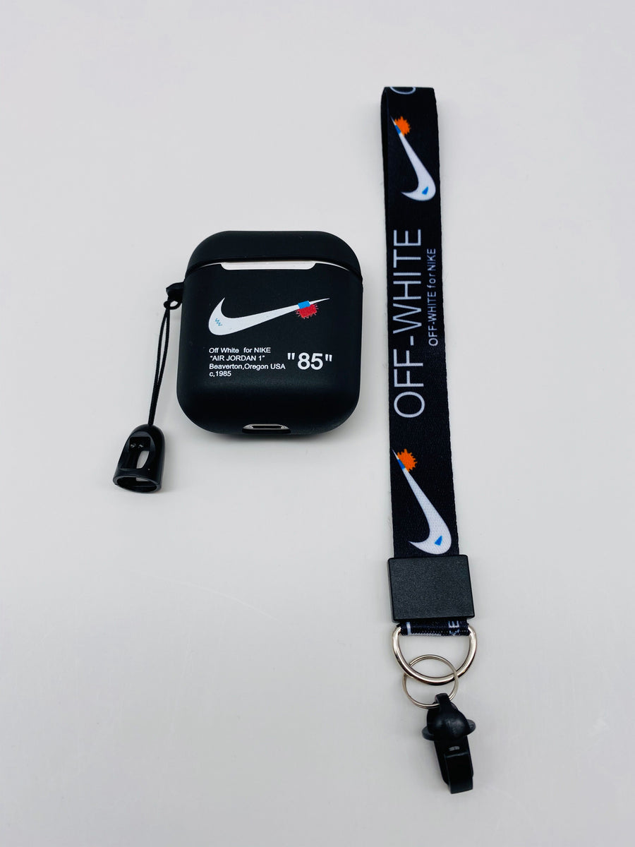 off white airpod pro case with lanyard