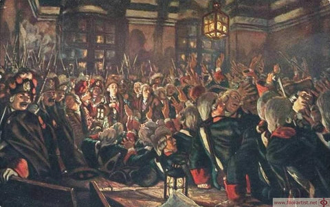女帝エリザヴェータを宣言するプレオブラジェンスキー連隊