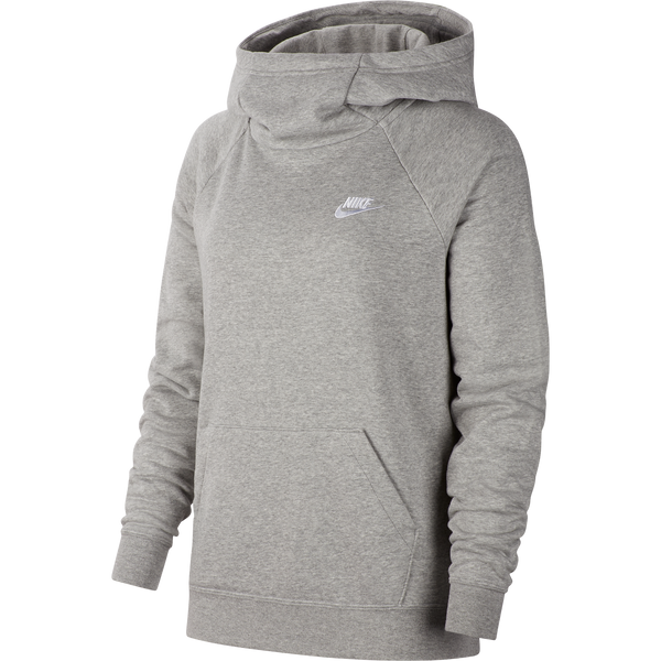 nike essentials grey cropped high neck sweatshirt