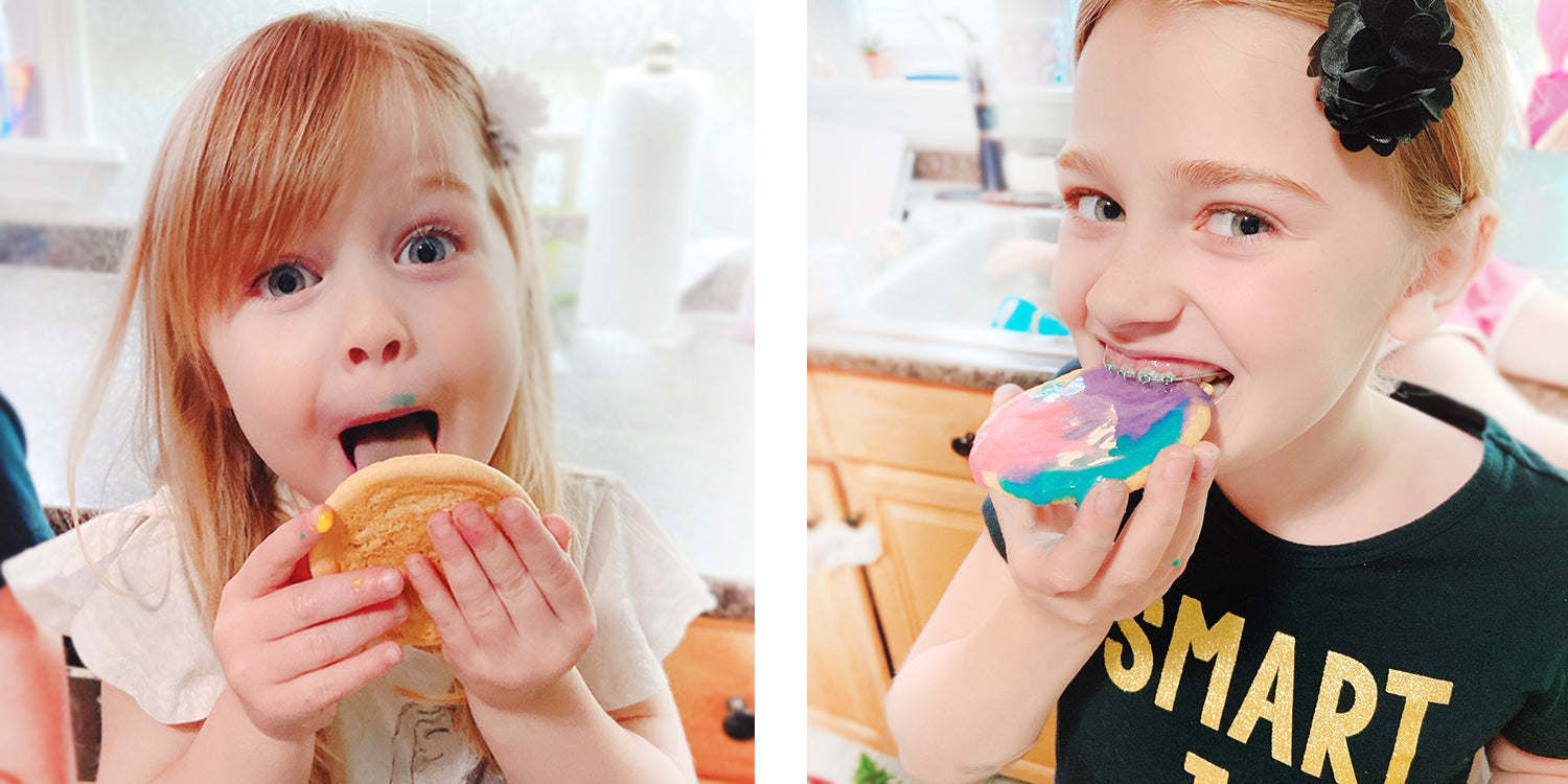edible homemade cookie paint eating