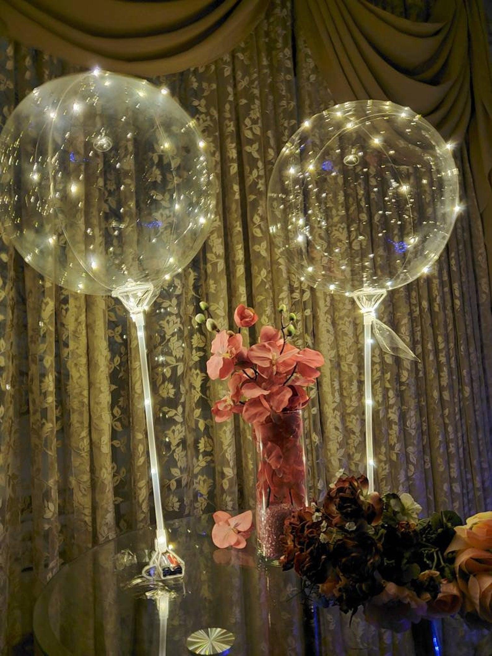 onpeilbaar grijs onvergeeflijk Glow Bubble Helium Balloons with String Lights for Anniversary Decorat – If  you say i do