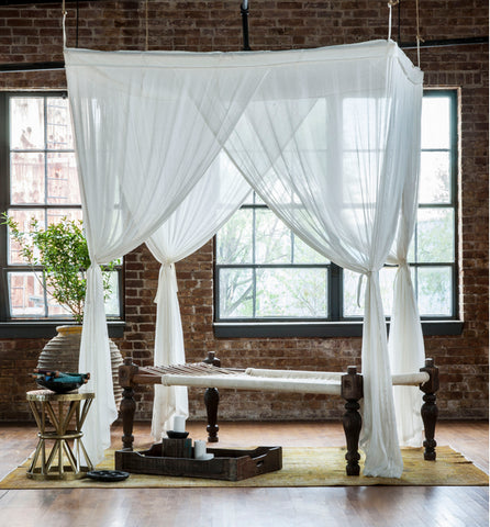 french polynesian style bed canopy