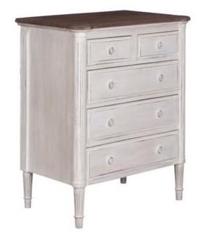 French Provincial Style Dresser In Shell White Centuria