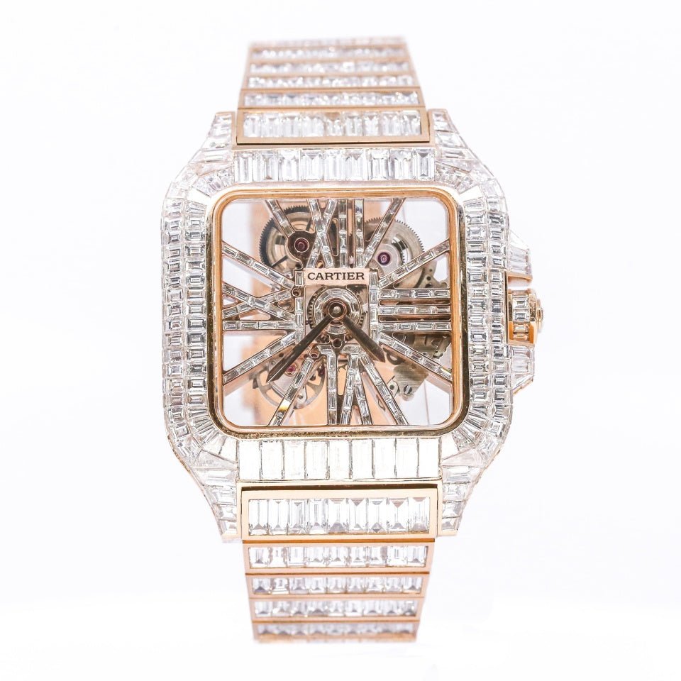 cartier skeleton iced