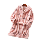 Microfibre Robe de Chambre Fille Rose