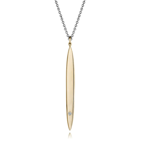 14k Gold Surf Inspired Pendant Necklace