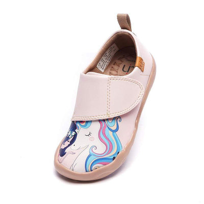 UIN Footwear Kid Girl and Unicorn Microfiber Leather Shoes Canvas loafers