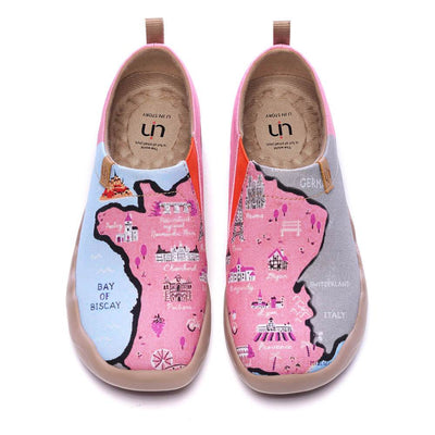 UIN Footwear Women Croissant Paths II Canvas loafers