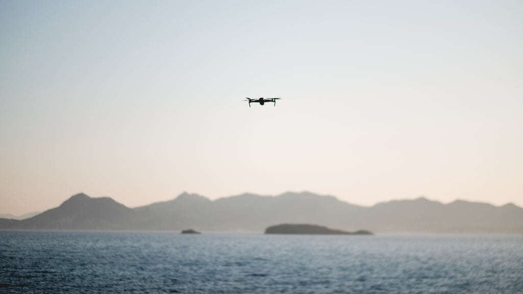 Drone flying in Hong Kong