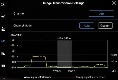 FCC mode signal check on DJI drones