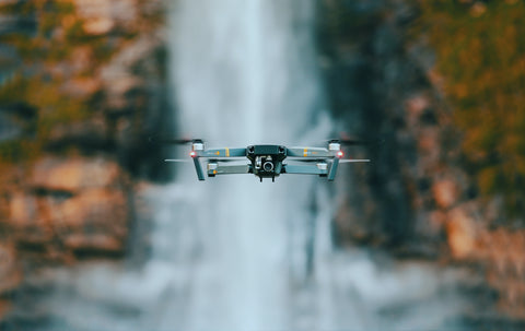 Drone Flying In Front of Waterfall