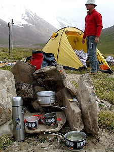 Camp im Gebirge