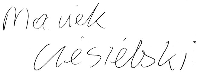 Maciek Ciesielski Unterschrift
