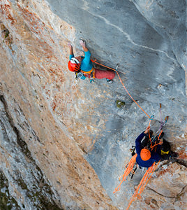 two people climbing