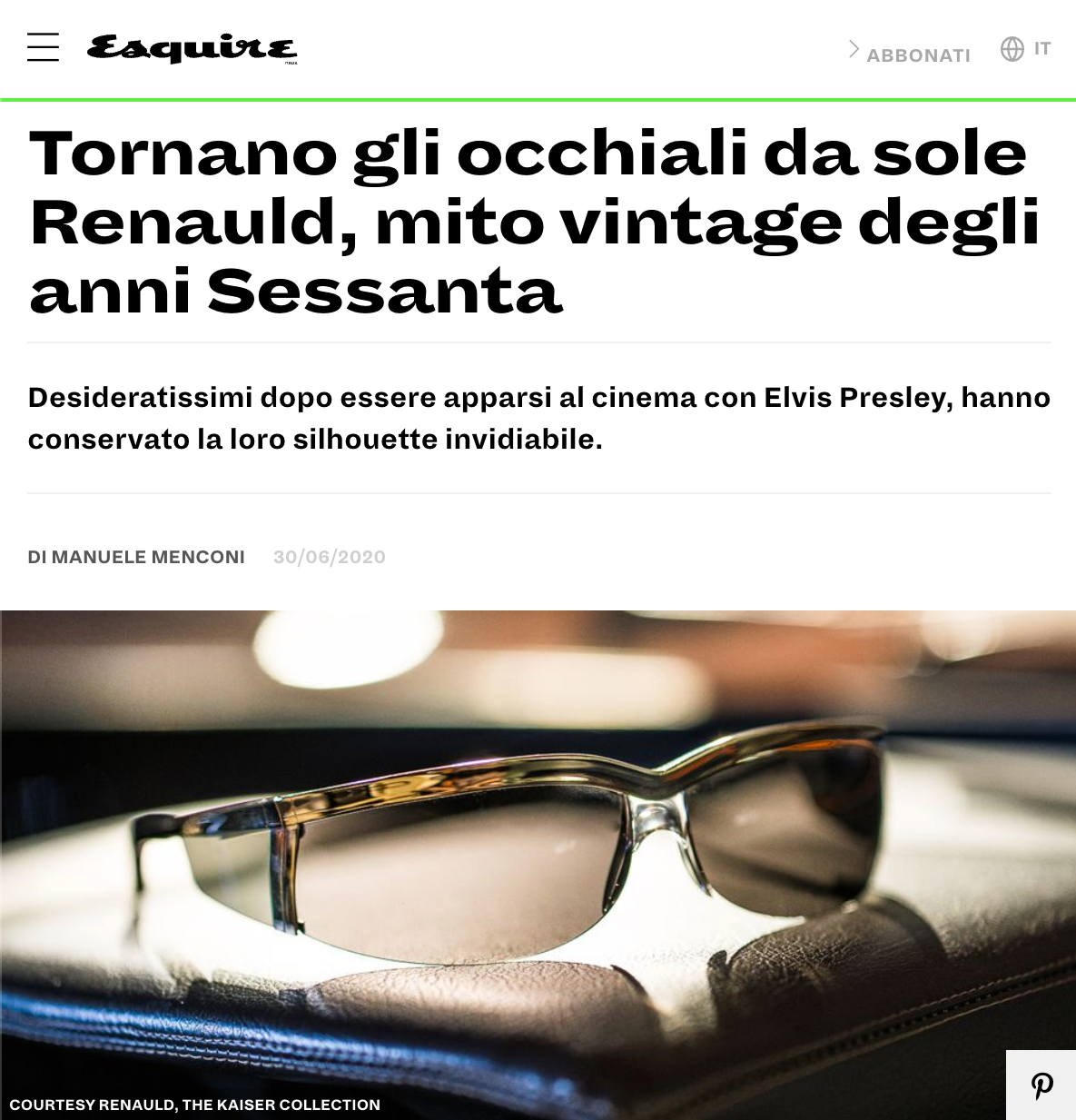 Esquire Italia Renauld