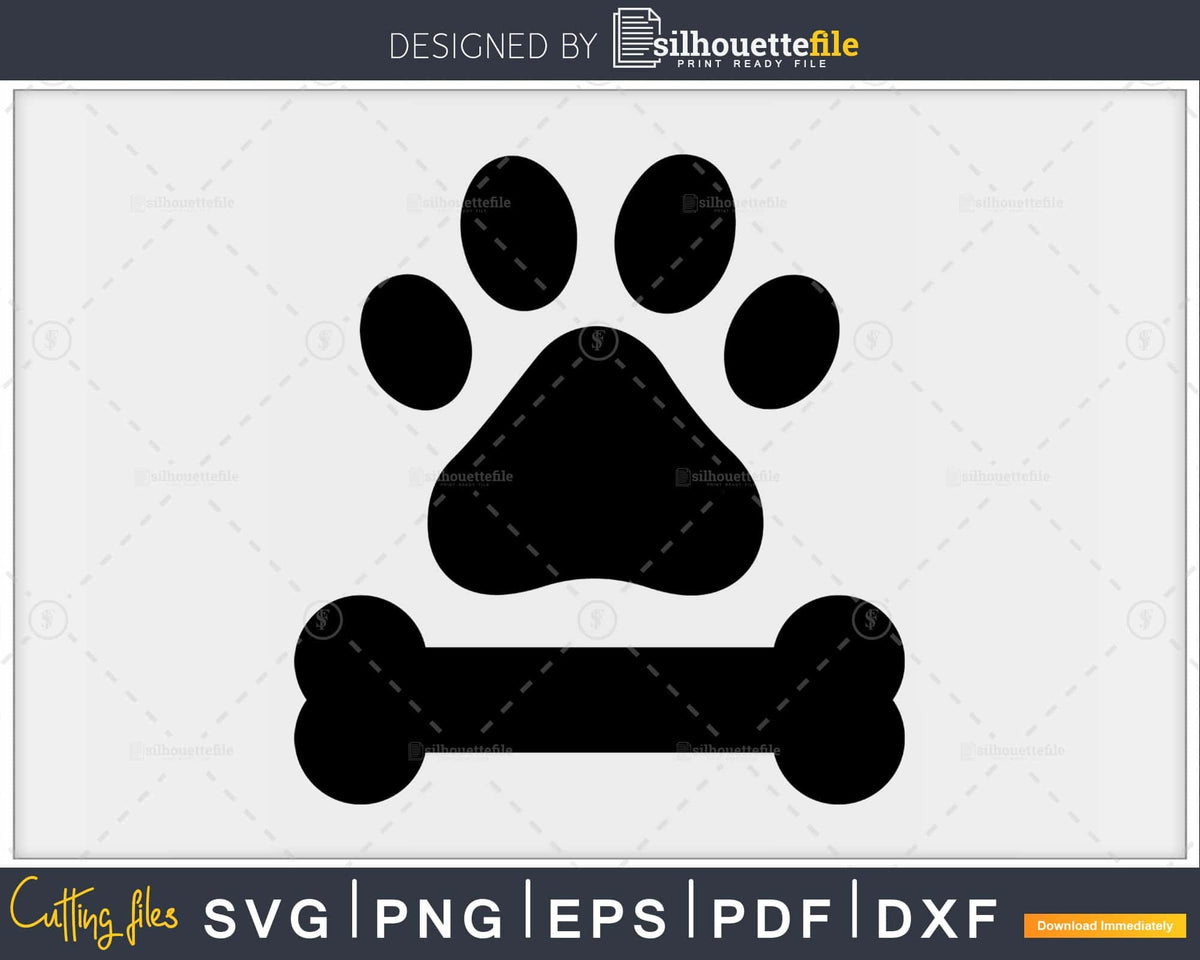 Download Dog Paw Print Svg Cricut Craft Printable Cut Files Silhouettefile SVG, PNG, EPS, DXF File