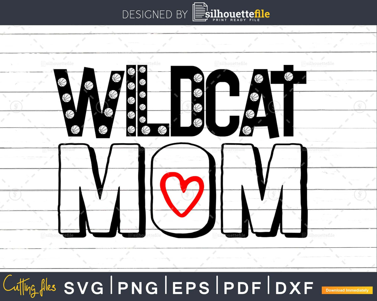 Download Wildcat Mom Sports Svg Team Name Svg Cricut Silhouette Cutting Files Silhouettefile PSD Mockup Templates