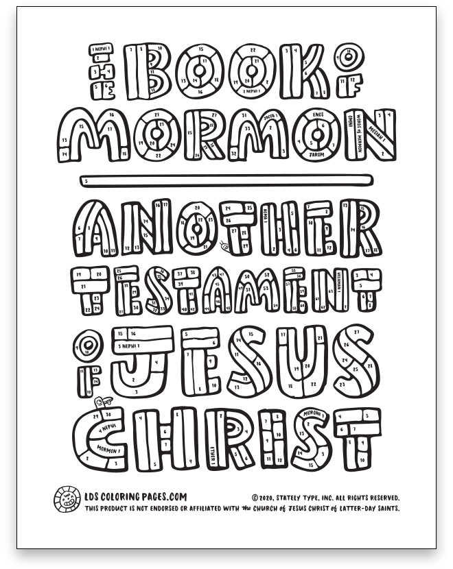 Book of Mormon - Reading Chart – LDS Coloring Pages