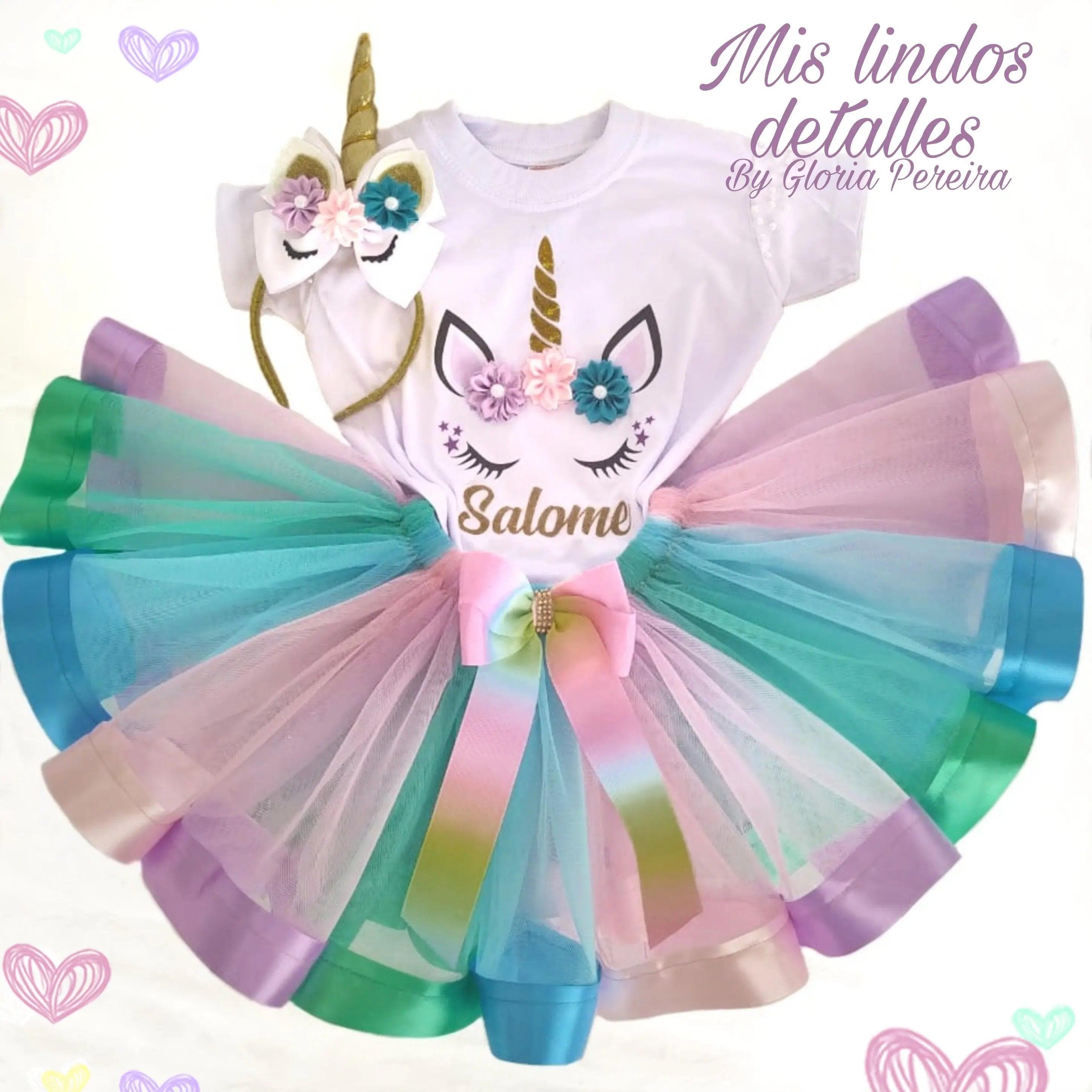 Expresión Vagabundo Calumnia Conjunto tutu de unicornio para niñas ocaciones especiales – Mis lindos  detalles
