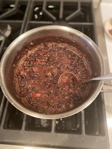 Step 3: Simmer the black beans until thick
