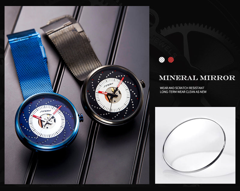 Novo Relógio Masculino SINOBI Design Criativo, Luminoso à Prova D'àgua