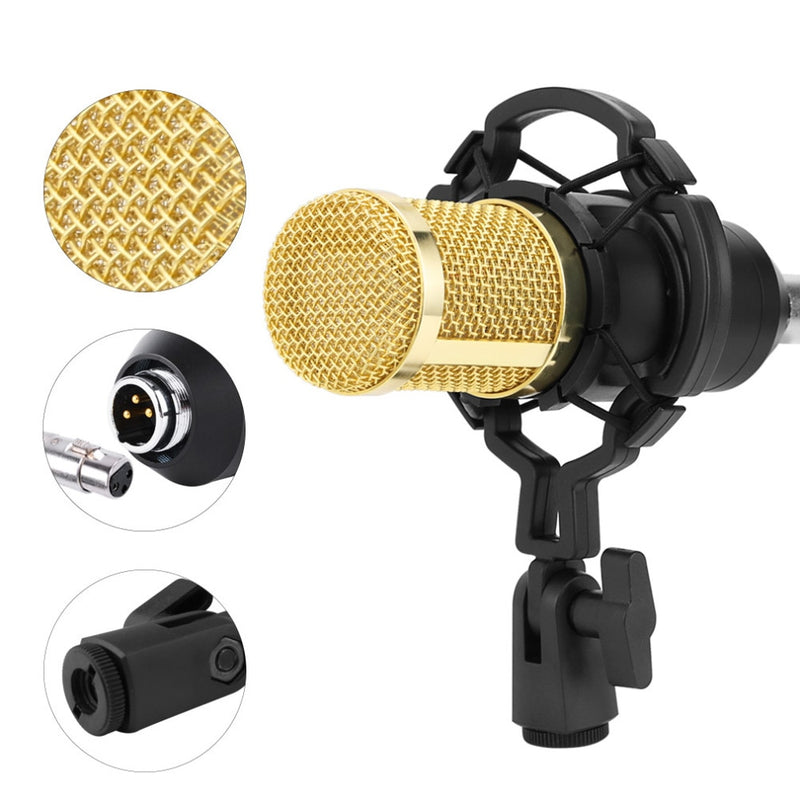 Microfone Condensador Profissional BM 800, Kit Completo