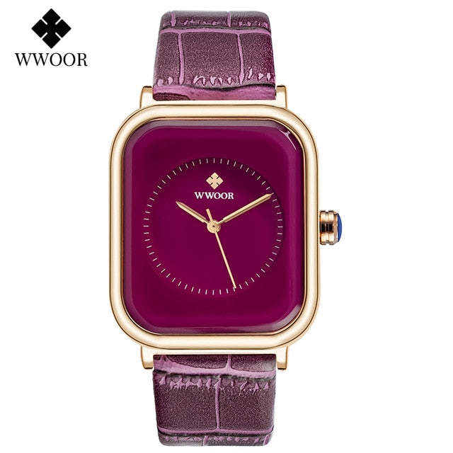 Relógio Feminino Wwoor, Rosé, Top Luxo Fino e Elegante