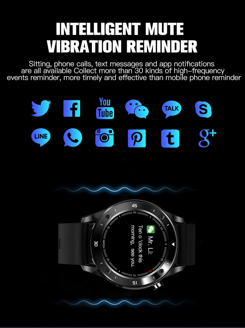 Relógio Inteligente Unissex, Fitness Saudável, Android e iOS