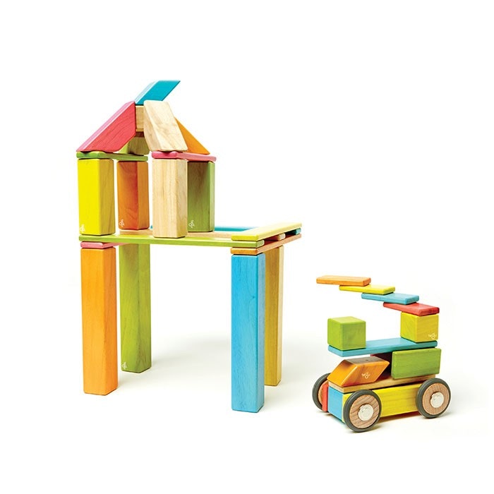 24 piece tegu magnetic wooden block set