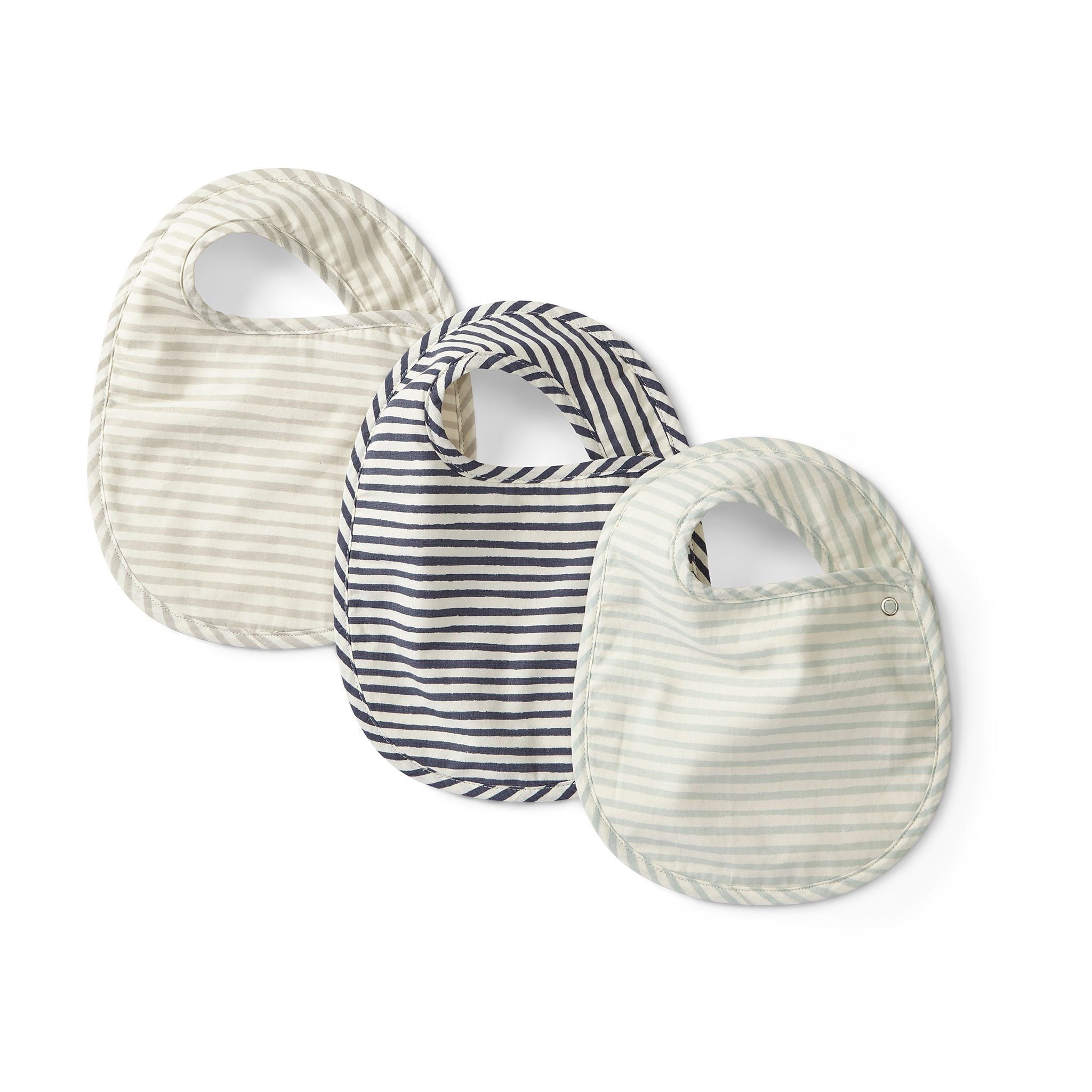 Stripes Away Bib Set - Sea
