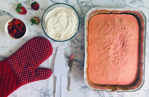 Delicious Strawberry Supreme Cake with Cream Cheese Frosting