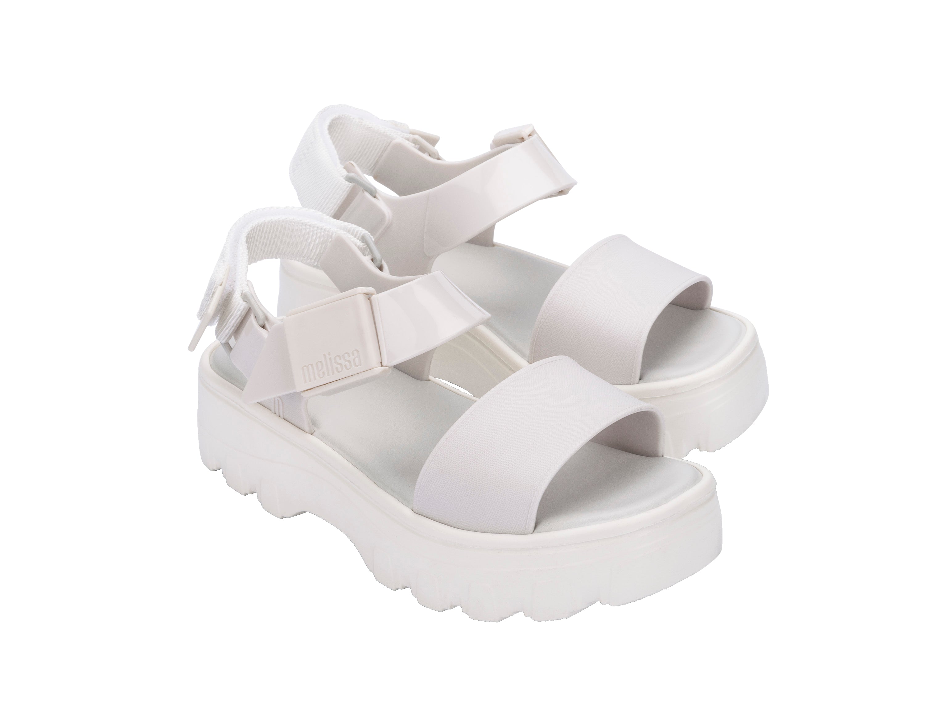 sandale plateforme blanche