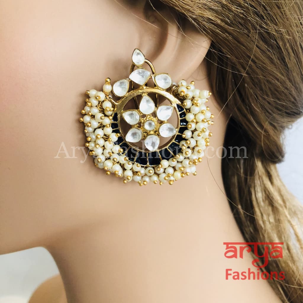 kundan tops earrings