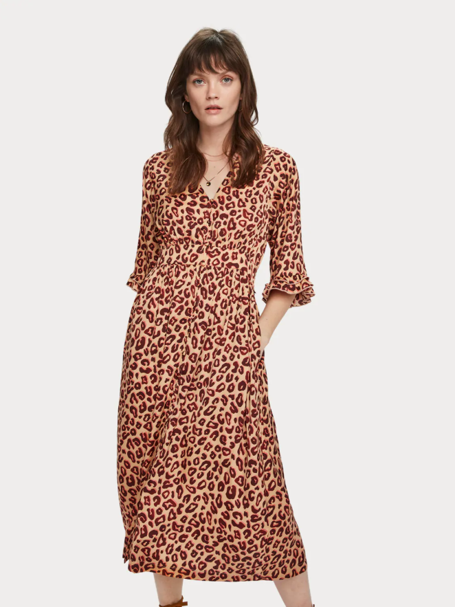 scotch and soda animal print dress