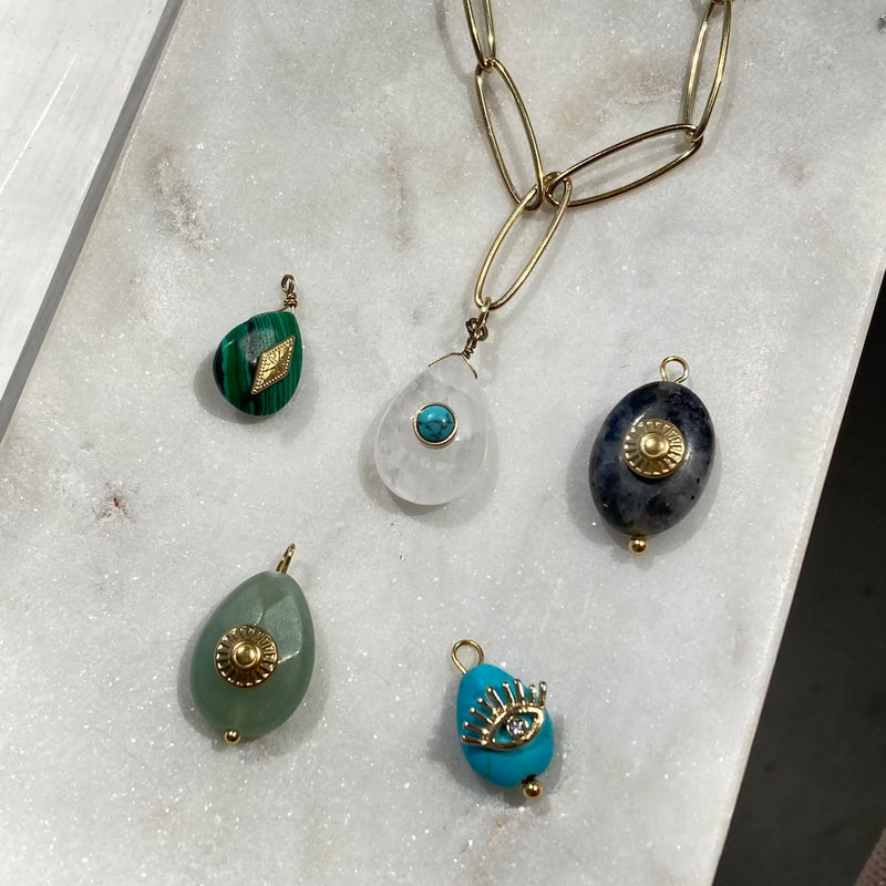 GEMSTONE CHARM NECKLACES