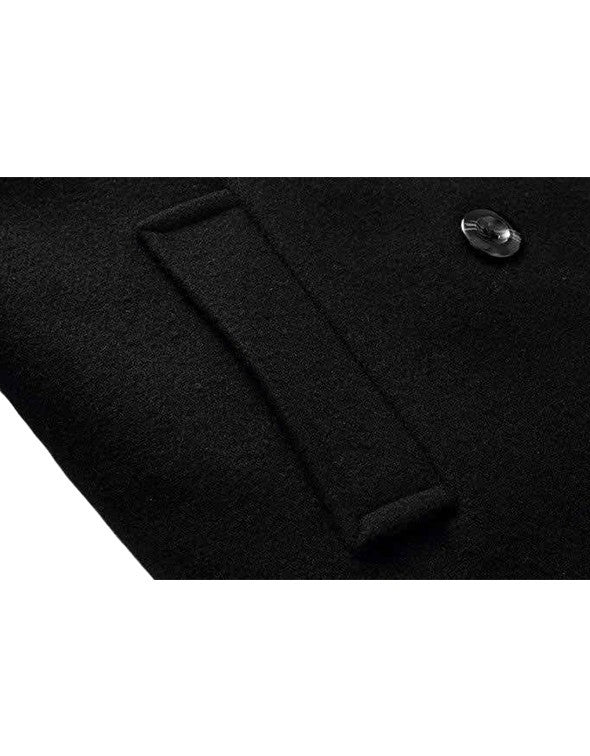 Outerwear - The Foster Wool Peacoat Black
