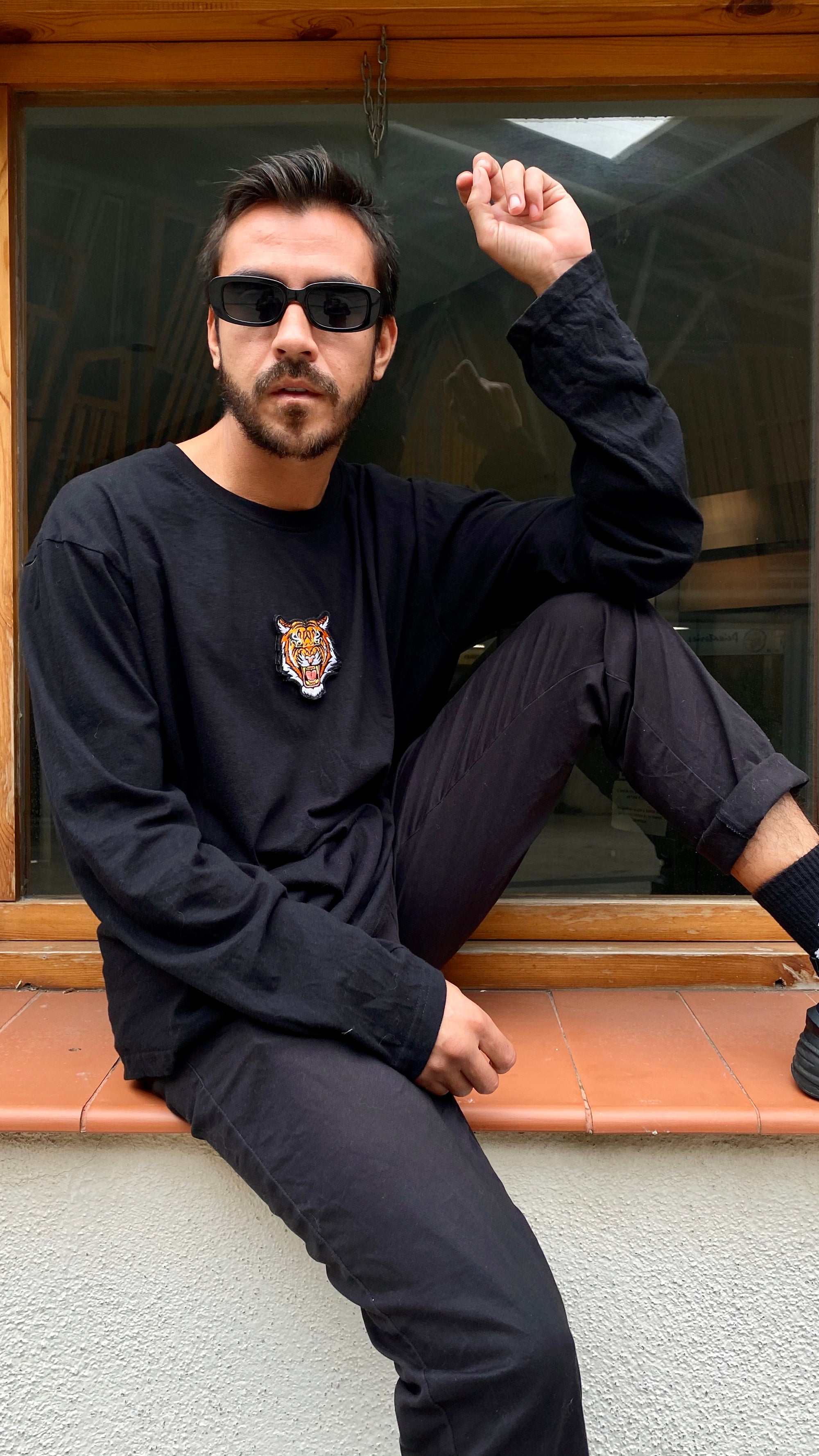 Tiger Soul - Black T-shirt #2 Long Sleeve (Unisex) - Tiger Soul Barcelona