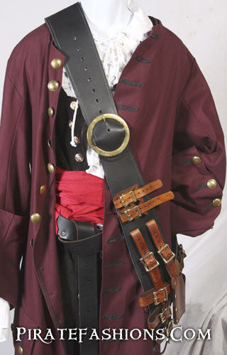 Pirate Leather Shoulder Baldrics Pirate Fashions 1880