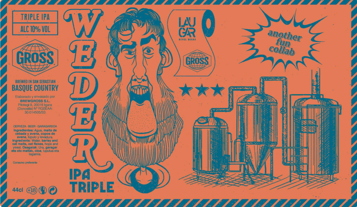 Laugar WEDER - TRIPLE IPA (lata 44cl, pack de 4 latas) - Laugar Brewery