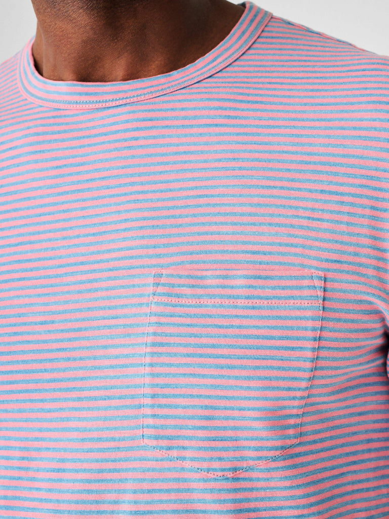 Short-Sleeve Indigo Pocket Tee - Salt Wash Pink