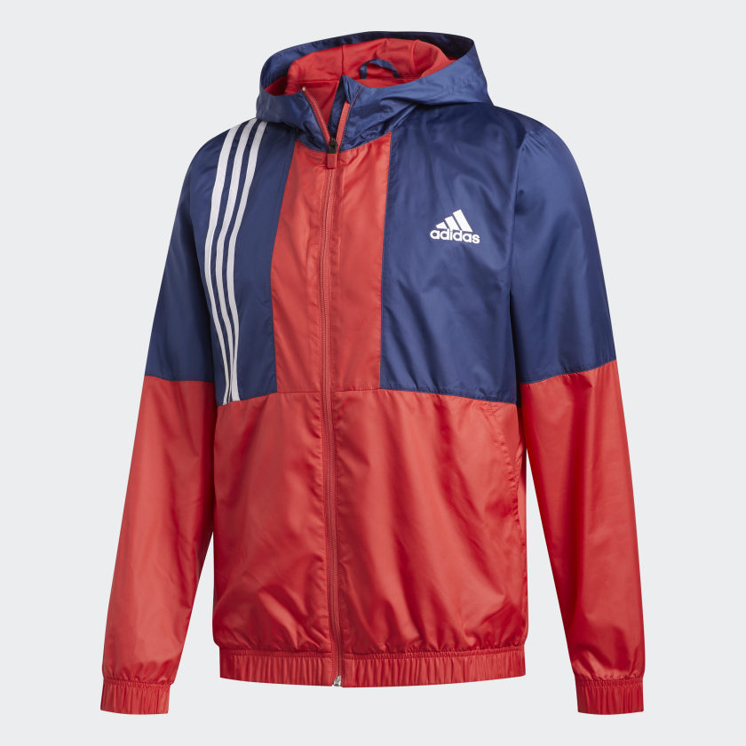 Adidas Mens Axis Wind Jacket (Blue/Red 