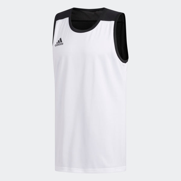 adidas 3G SPEED Reversible Basketball Jersey | Black-White | Men's stripe 3 adidas