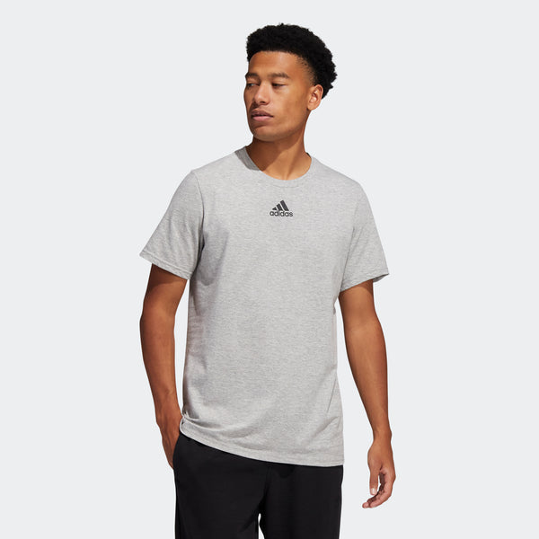 adidas AMPLIFIER T-Shirt | Medium Grey Heather | | stripe 3 adidas