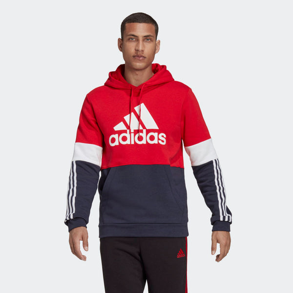copy Be surprised 鍔 adidas ESSENTIALS FLEECE COLORBLOCK Hooded Sweatshirt | Red-White-Blue |  stripe 3 adidas