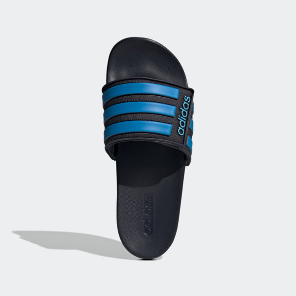 adidas Adilette Comfort Slides | Blue/Black | Men's | stripe adidas